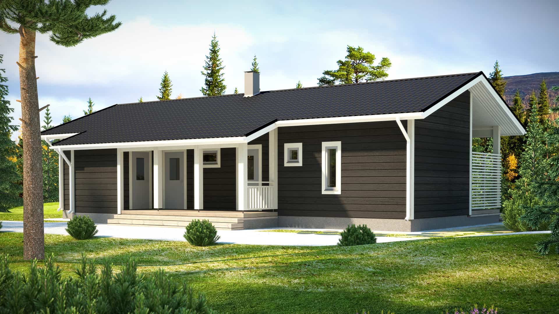 Дом из бруса 16×7 м Дом из бруса 16×7 м